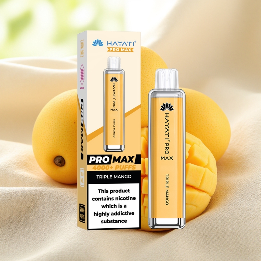 Hayati Pro Max 4000 Puffs Triple Mango (มังกรมังกรมังกรม) 2ml 1400mAh Rechargeable