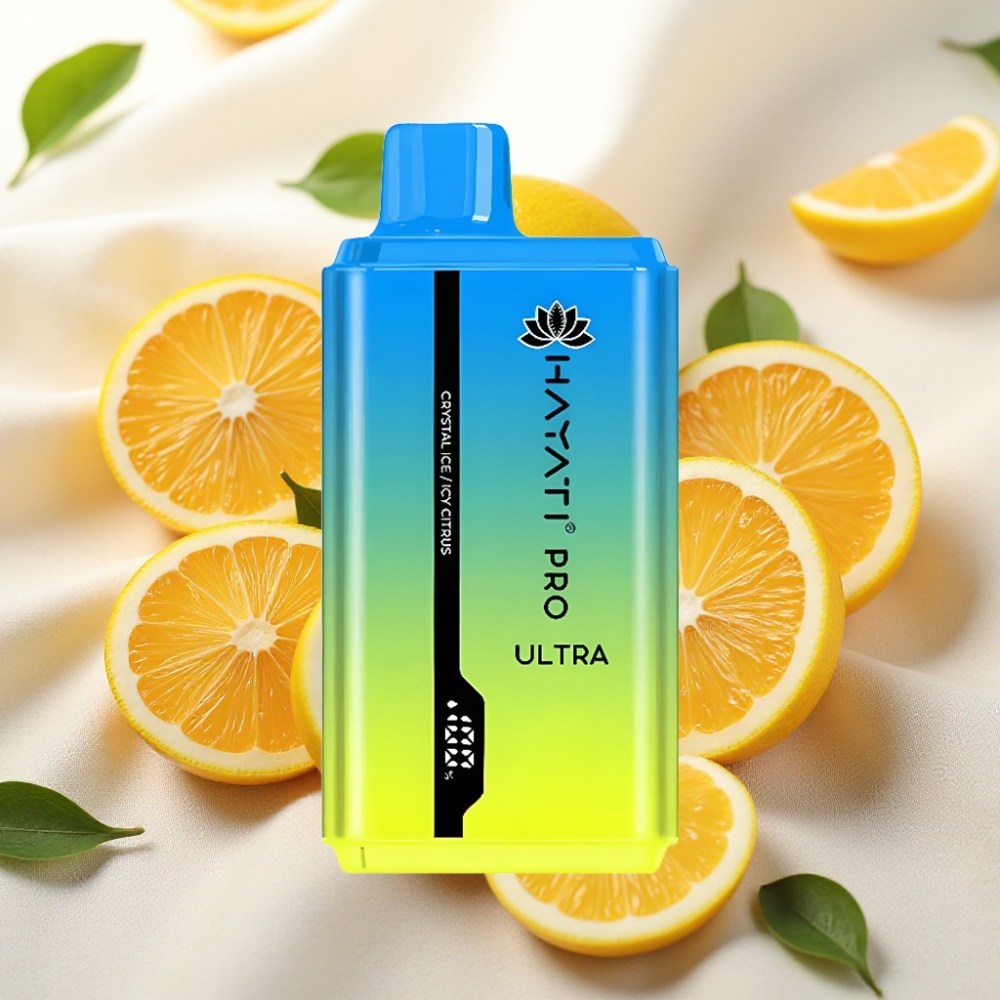 Hayati Pro Ultra 15000 พัฟ 850mAh 2×12ml 2% Crystal Ice Icy Citrus
