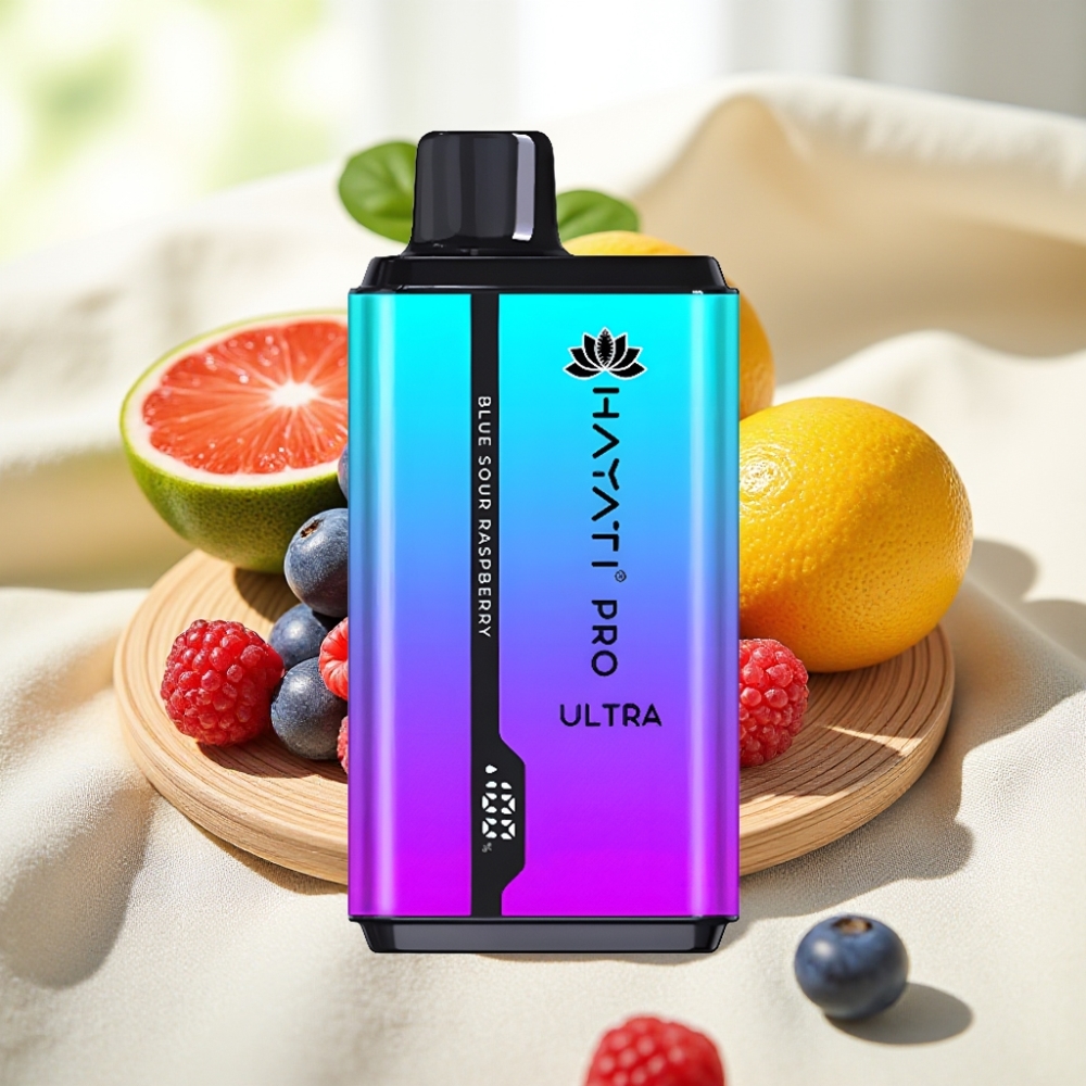 Hayati Pro Ultra 15000 พัฟ Blue Sour Raspberry 2×12มล. 2% 49รส