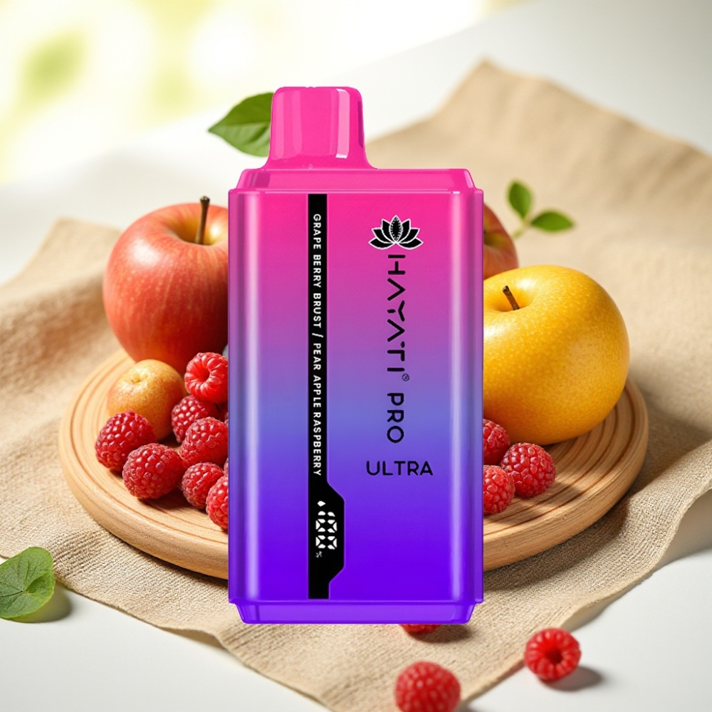 Hayati Pro Ultra 15000 Puffs 850mAh 2×12ml 2% 49 รส องุ่นเบอร์รี่แพร์แอปเปิ้ลราสเบอร์รี่