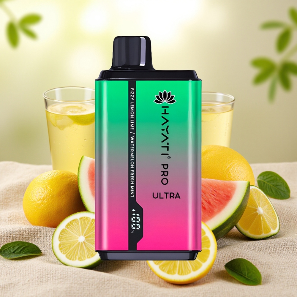 Hayati Pro Ultra 15000 Puffs 850mAh 2×12ml 2% Fizzy Lemon & Lime Watermelon Fresh Mint