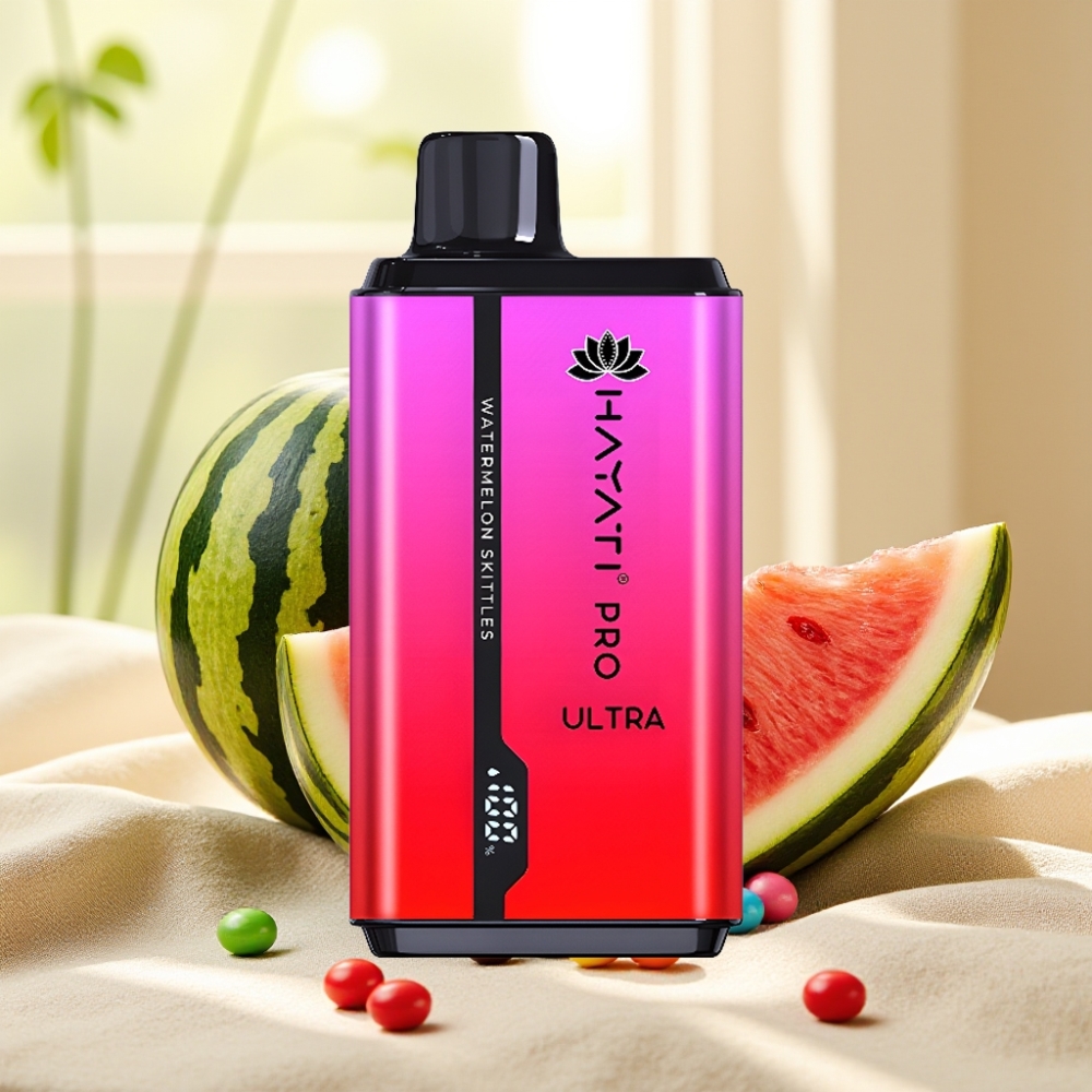 Hayati Pro Ultra 15000 Puffs แตงโมสกีตส์ 850mAh 2×12ml 2%