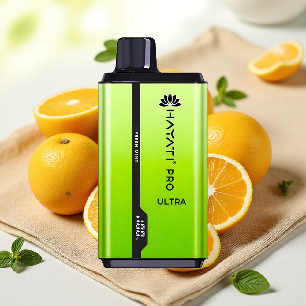 Hayati Pro Ultra 15000 Puffs สเปรย์มิ้นท์ 850mAh 2×12ml 2%