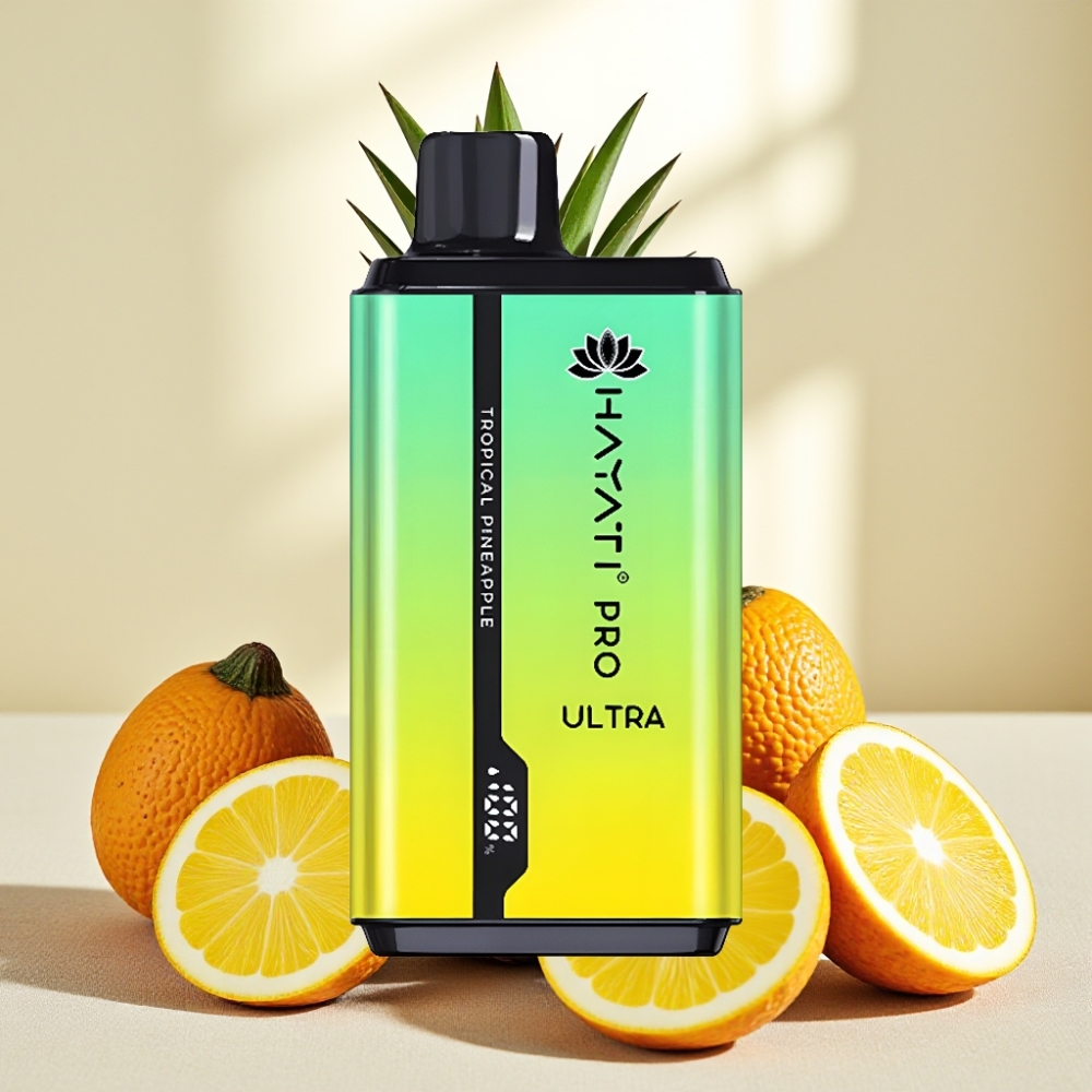 Hayati Pro Ultra 15000 Puffs สับปะรด/Tropical Pineapple 850mAh 2×12ml 2%