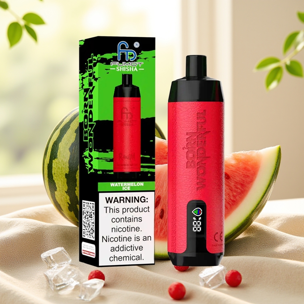 RandM Fumot Shisha 10000 Puffs แตงโมไอซ์ 18ml 0.5% นิโคติน Type-C