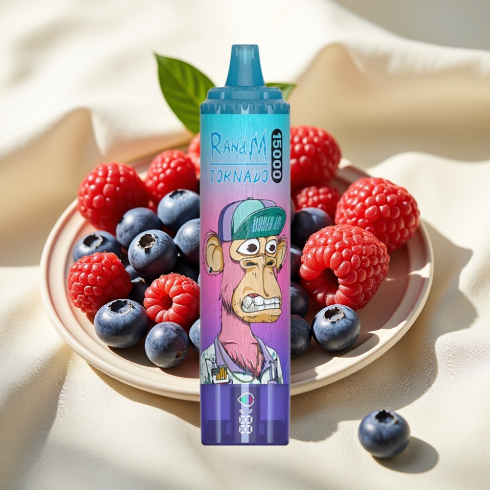 Fumot RandM Tornado 15000 พัฟ Blueberry Raspberry 25ml 850mAh คอยล์ตาข่าย