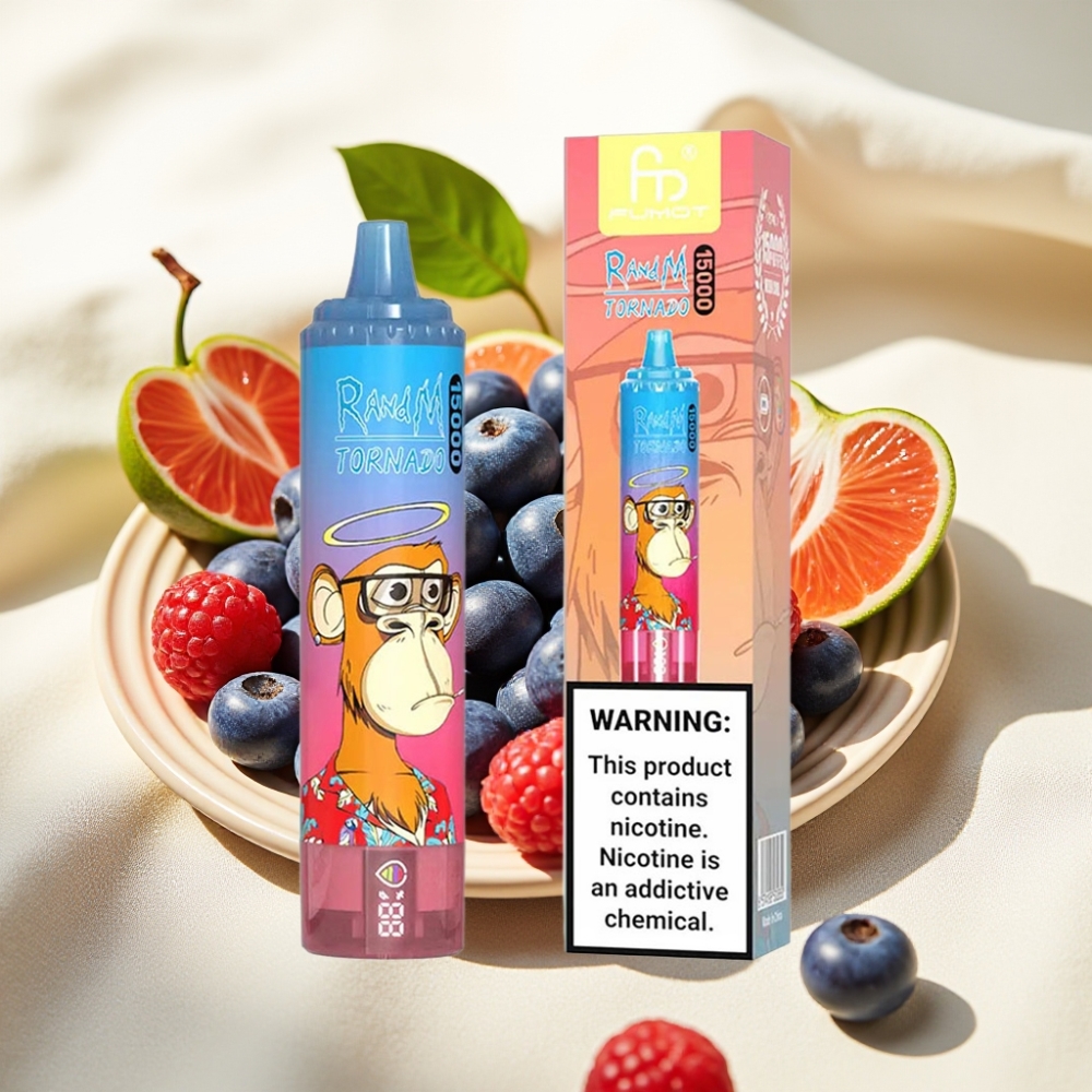 Fumot RandM Tornado 15000 Puffs 25ml 850mAh 0.9โอห์ม บลูราสเชอร์รี่