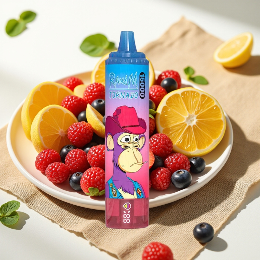 Fumot RandM Tornado 15000 Puffs 25ml Mixed Berry แบบมีหน้าจอ LCD
