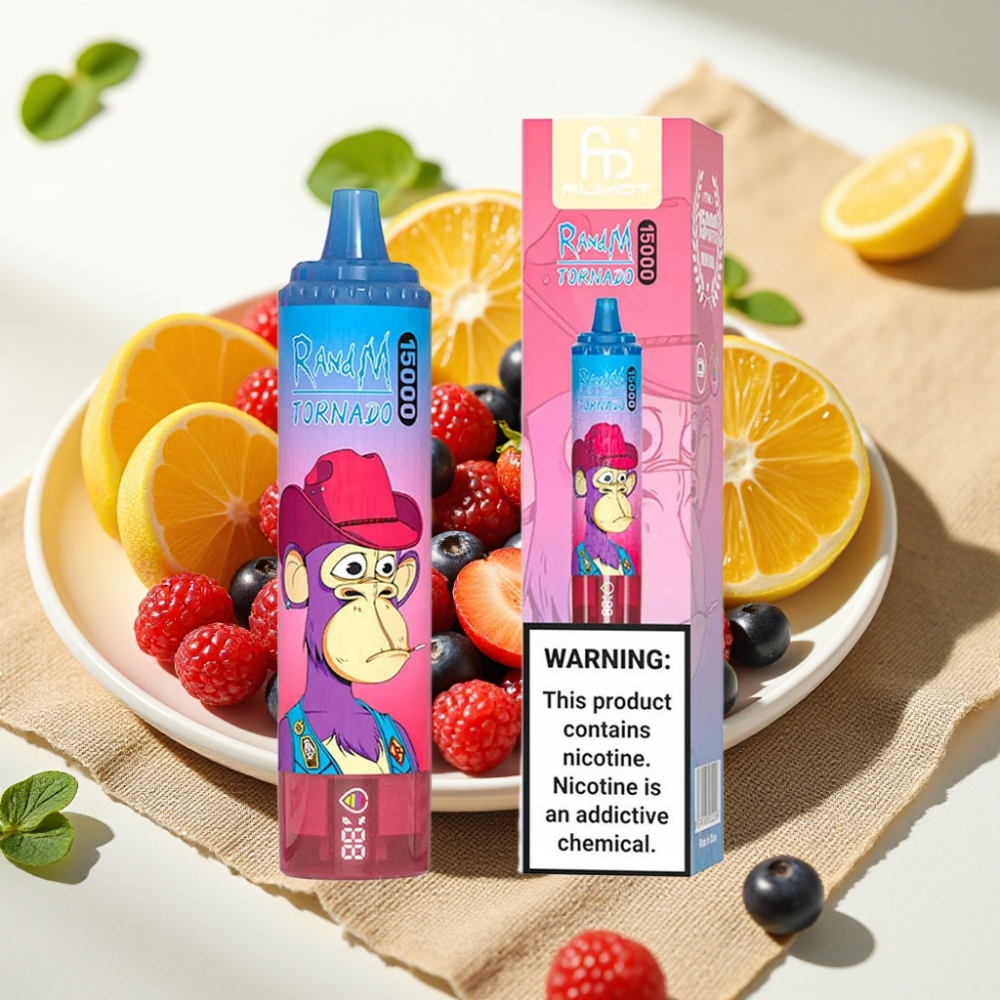 Fumot RandM Tornado 15000 Puffs 25ml Mixed Berry แบบมีหน้าจอ LCD
