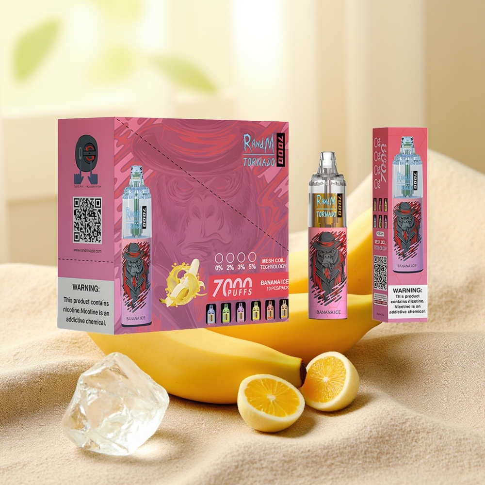 Fumot Tornado 7000 14ML Banana Ice แบบปรับอากาศและ Type-C