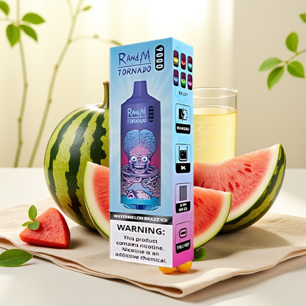 RandM Tornado 9000 Puffs 850 mAh 18 mL แตงโม Brazz Ice